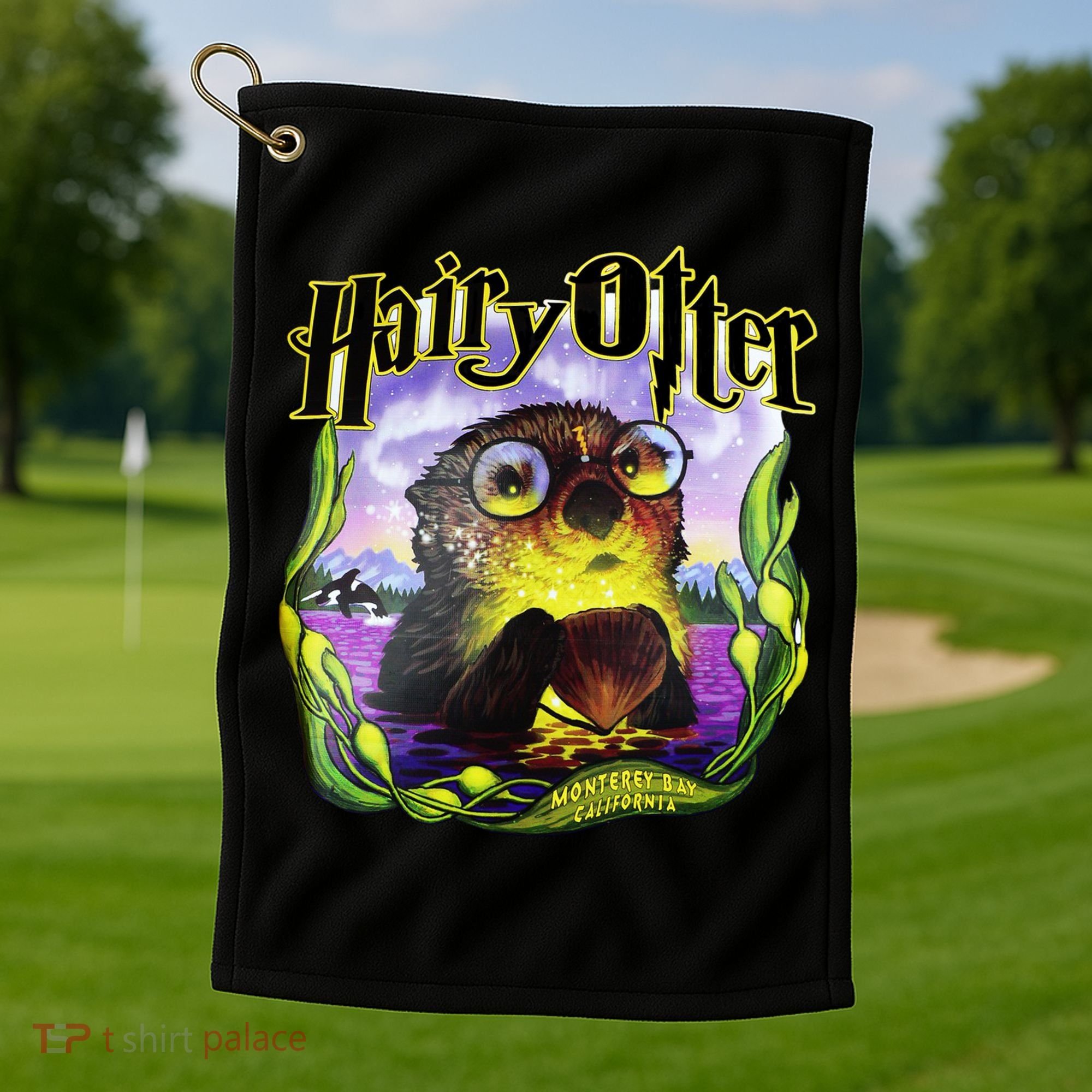 Hairy Otter Golf Towel