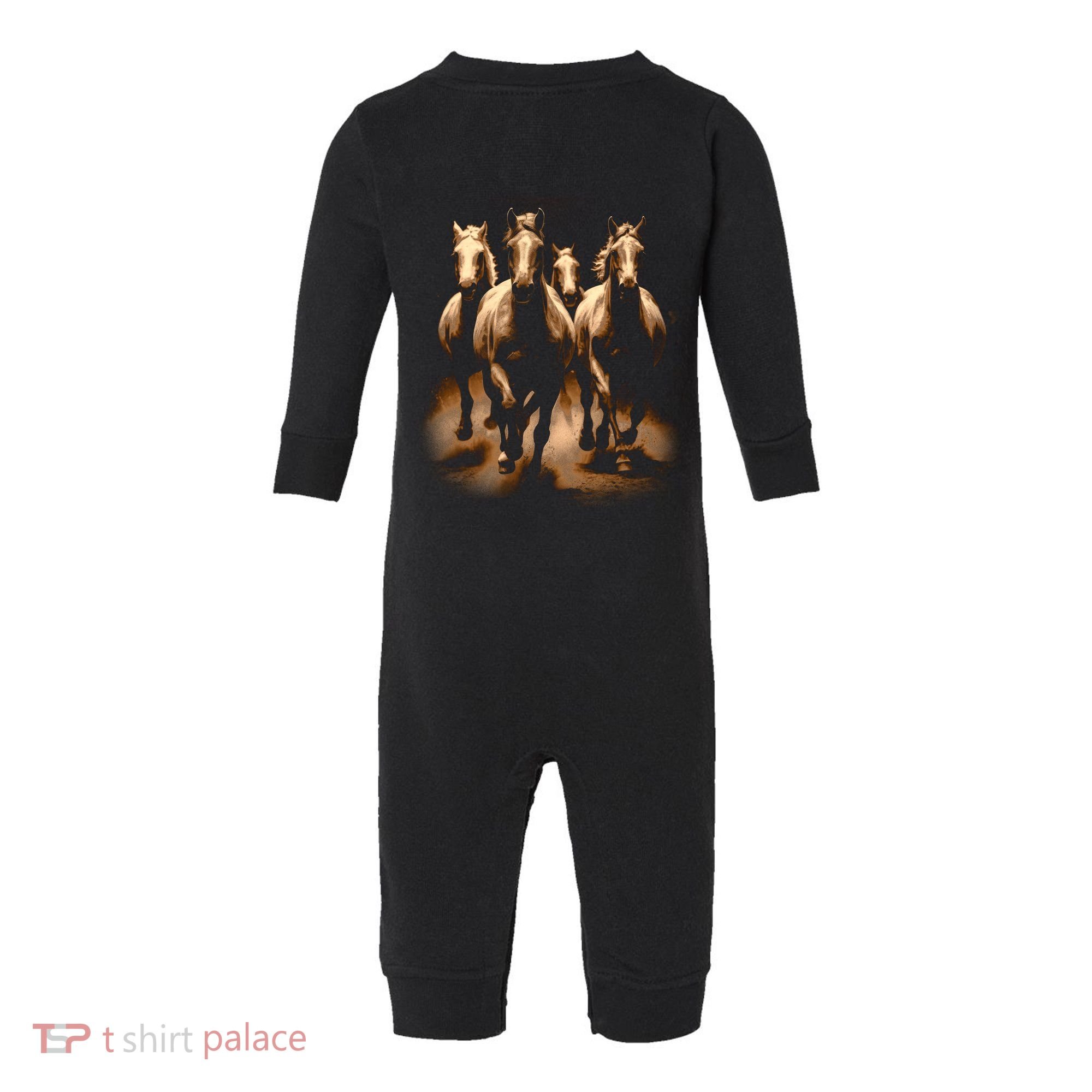 Herd Of Horses Infant Fleece One Piece