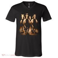 Herd Of Horses V-Neck T-Shirt thumb 0