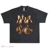 Herd Of Horses Urban Oversized Heavyweight T-Shirt thumb 0