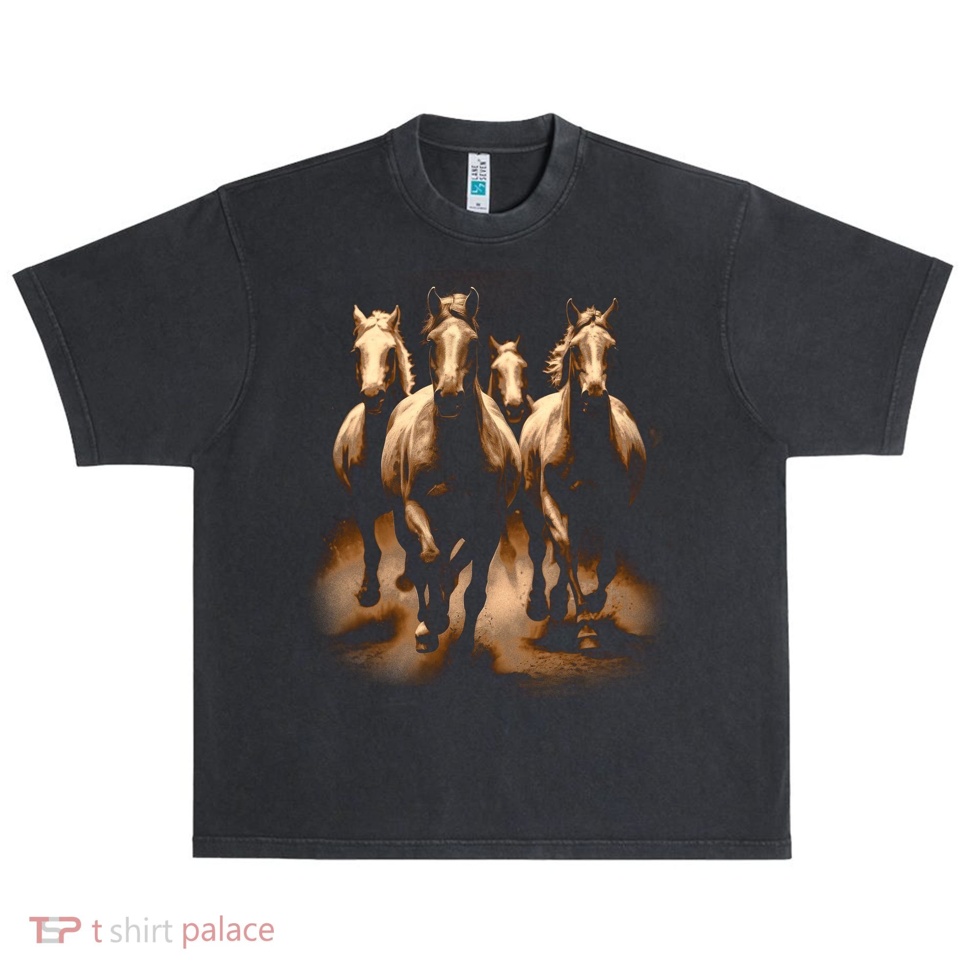 Herd Of Horses Urban Oversized Heavyweight T-Shirt