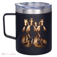 Herd Of Horses 12oz Stainless Steel Coffee Mug thumb 2