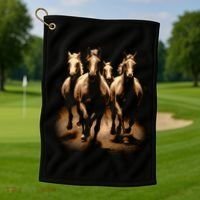 Herd Of Horses Golf Towel thumb 1