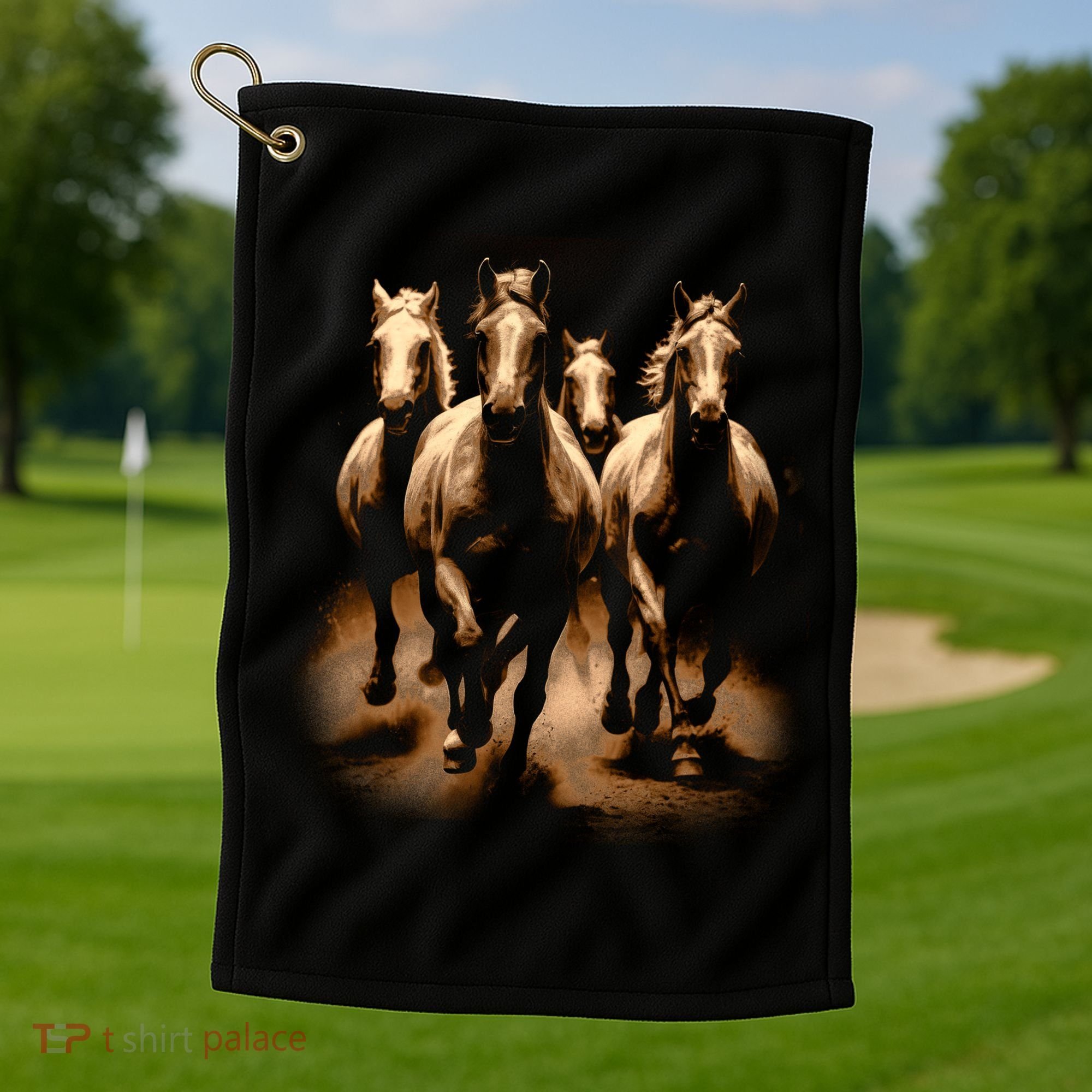 Herd Of Horses Golf Towel
