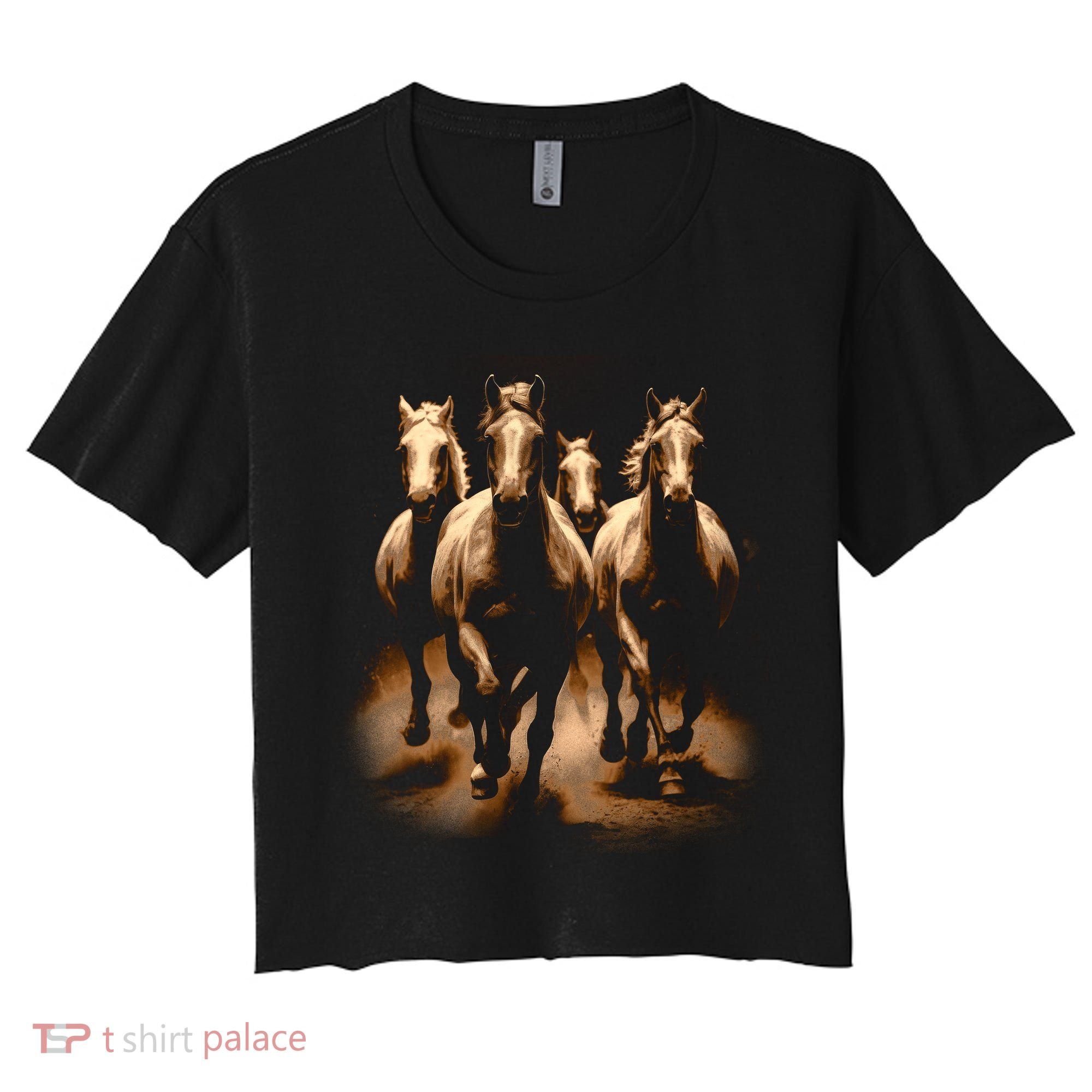 Herd Of Horses Women's Crop Top Tee