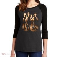 Herd Of Horses Women's Tri-Blend 3/4-Sleeve Raglan Shirt thumb 2