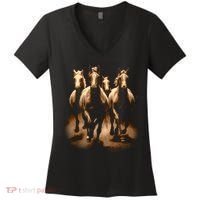 Herd Of Horses Women's V-Neck T-Shirt thumb 0