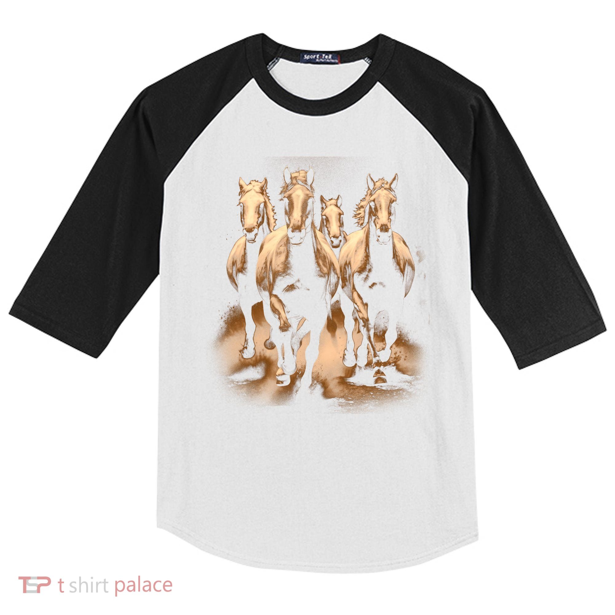 Herd Of Horses Kids Colorblock Raglan Jersey