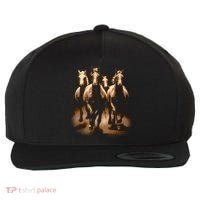 Herd Of Horses Wool Snapback Cap thumb 0