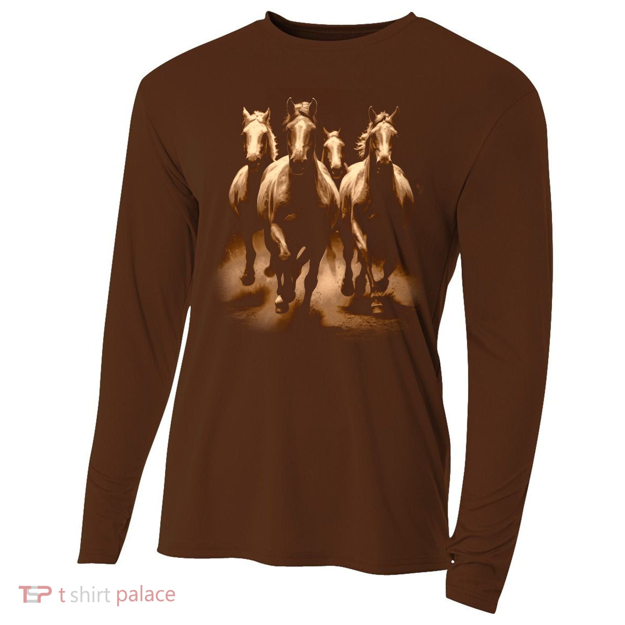 Herd Of Horses Cooling Performance Long Sleeve Crew