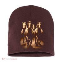 Herd Of Horses Short Acrylic Beanie thumb 0