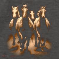 Herd Of Horses Vector Backpack thumb 2