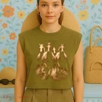 Herd Of Horses Garment-Dyed Women's Muscle Tee thumb 4