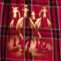 Herd Of Horses Women's Flannel Plaid Pajama Pants thumb 2
