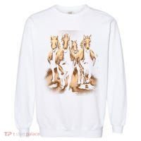 Herd Of Horses Garment-Dyed Sweatshirt thumb 0