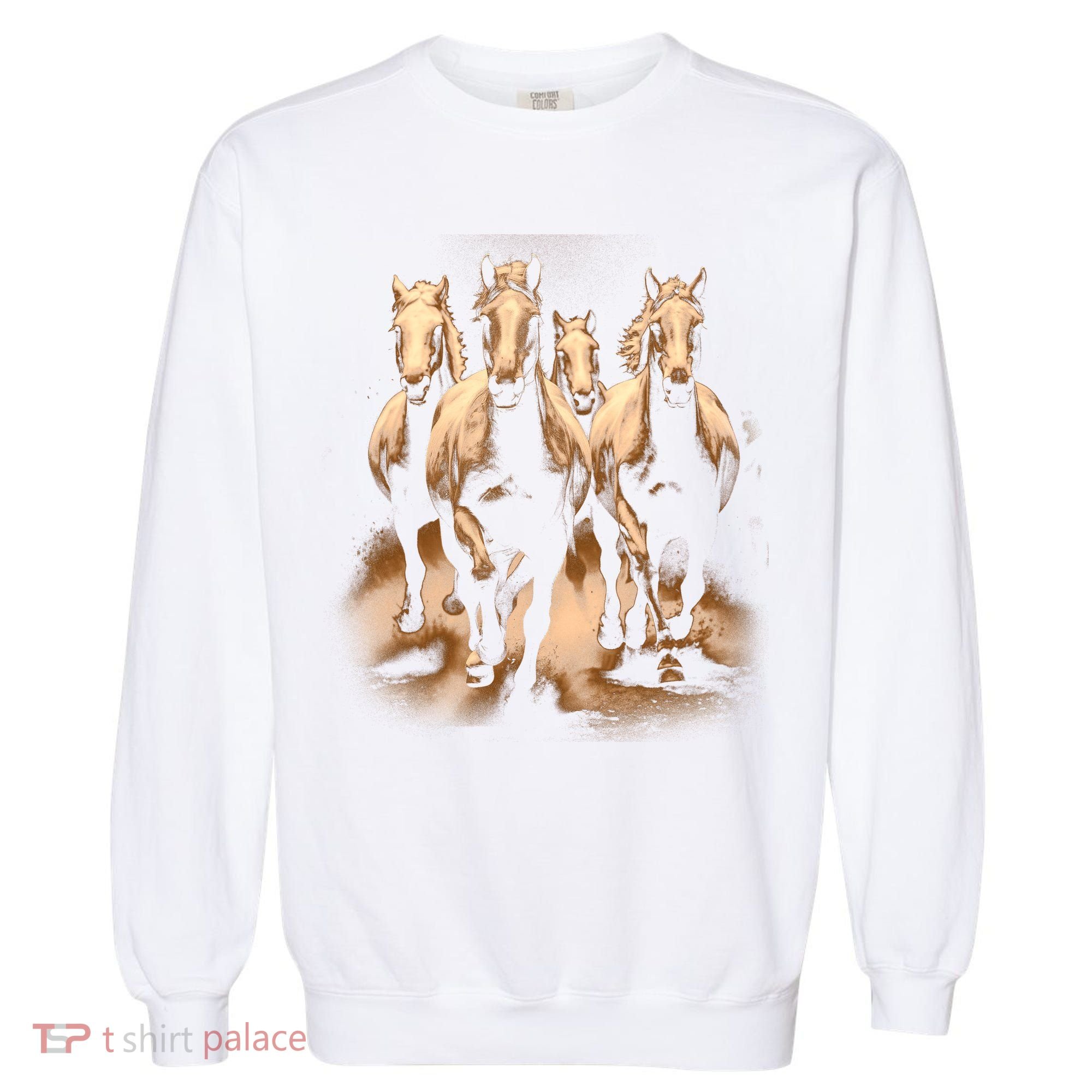 Herd Of Horses Garment-Dyed Sweatshirt