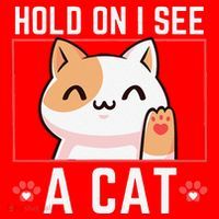Hold On I See A Cat Funny Sarcastic Cat Lovers Women Santa Hat thumb 1