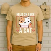 Hold On I See A Cat Funny Sarcastic Cat Lovers Women T-Shirt thumb 6
