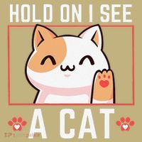 Hold On I See A Cat Funny Sarcastic Cat Lovers Women Polo thumb 2