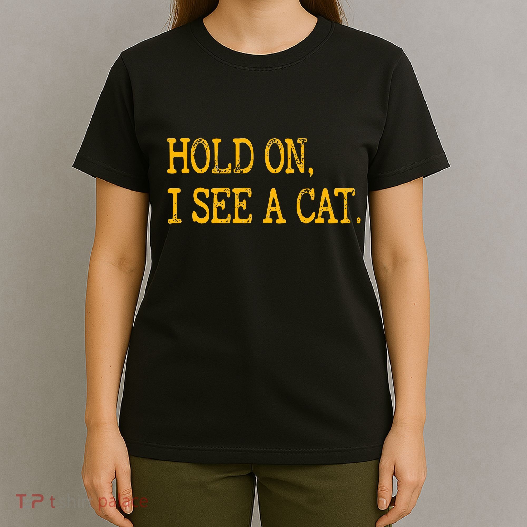 Hold On I See Cat Funny Cat Lovers Sarcastic Sayings Cats T-Shirt