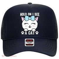 Hold On I See A Cat Funny Cat Lovers Kitten Sarcastic Saying Hat thumb 0