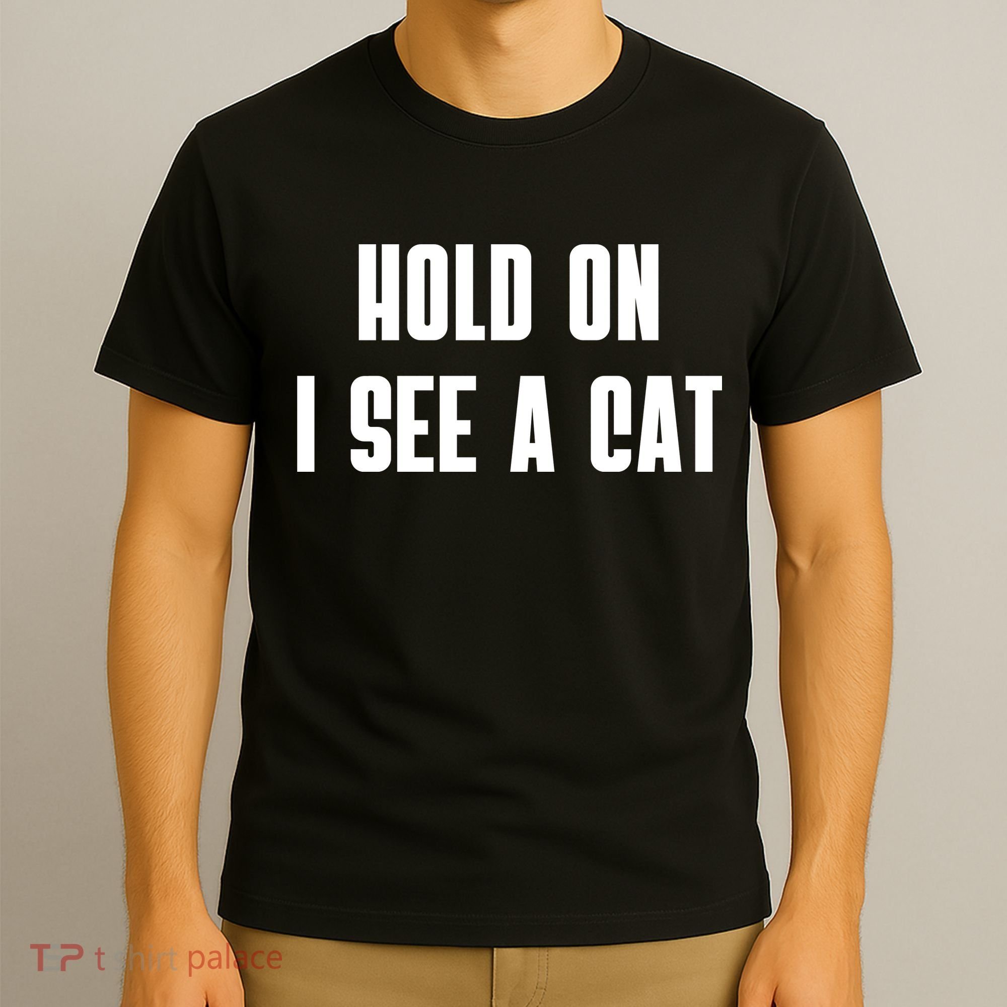 Hold On I See A Cat Cat Person Cat Lover T-Shirt