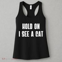 Hold On I See A Cat Cat Person Cat Lover Women's Tank Top thumb 3