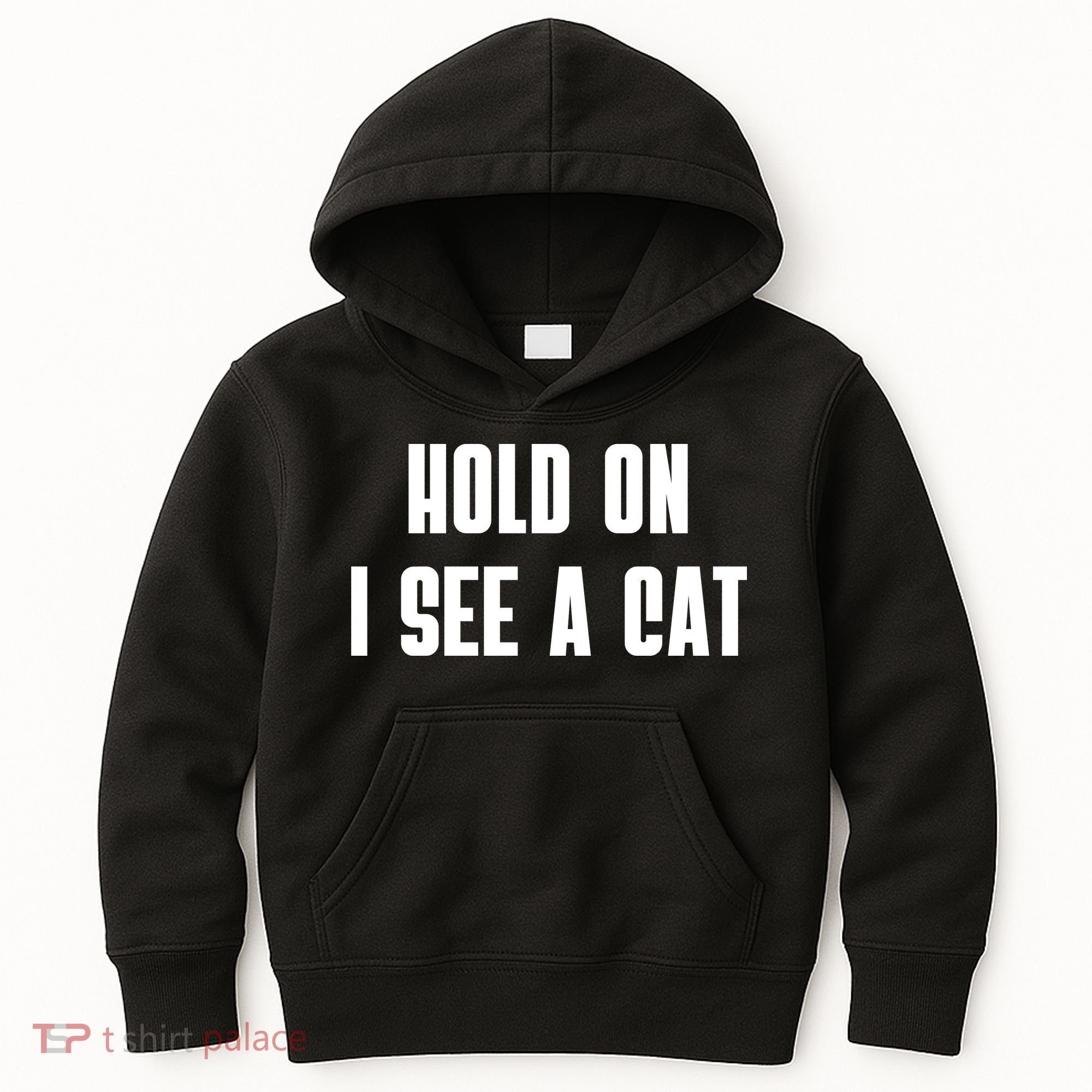Hold On I See A Cat Cat Person Cat Lover Kids Hoodie