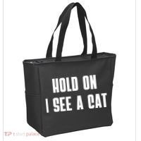 Hold On I See A Cat Cat Person Cat Lover Tote Bag thumb 2