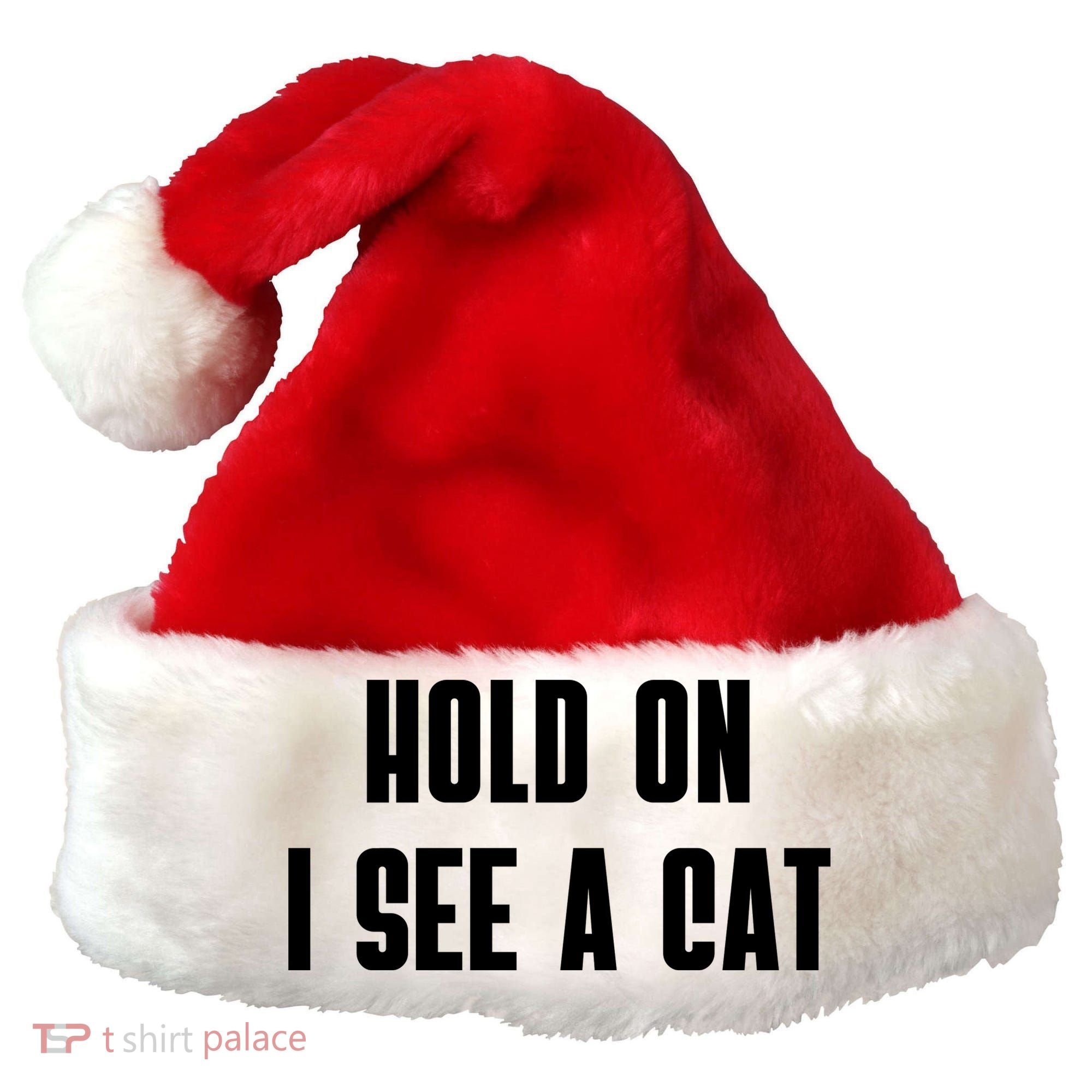 Hold On I See A Cat Cat Person Cat Lover Santa Hat