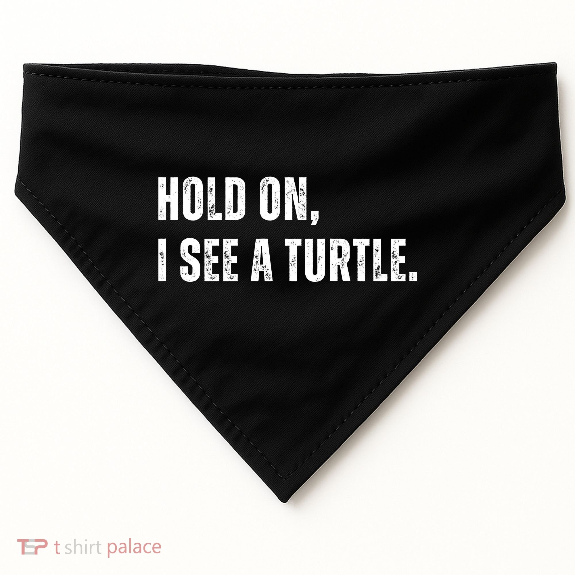 Hold On I See A Turtle USA-Made Doggie Bandana