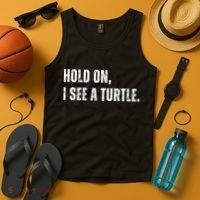Hold On I See A Turtle Tank Top thumb 4