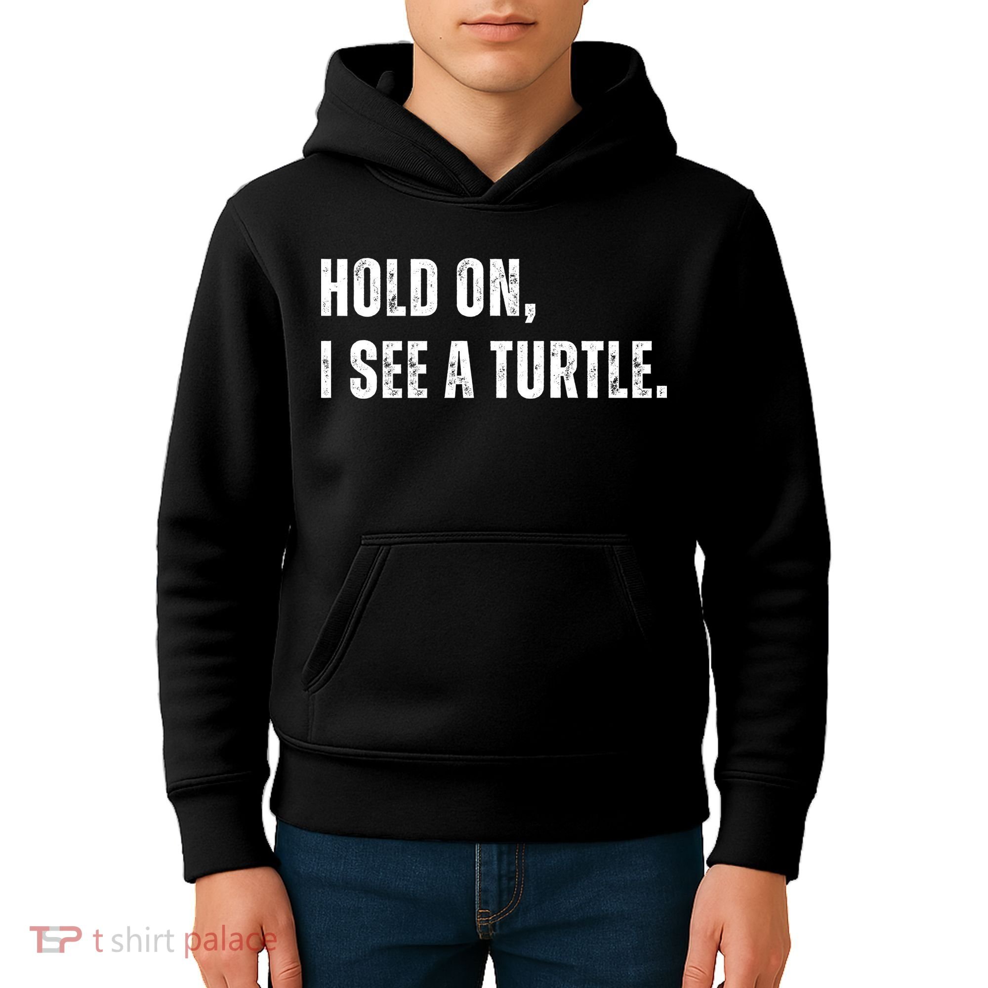 Hold On I See A Turtle Kids Hoodie