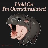 Hold On I_m Overstimulated Moo Deng Baby Hippo Moo Women's Hoodie thumb 2