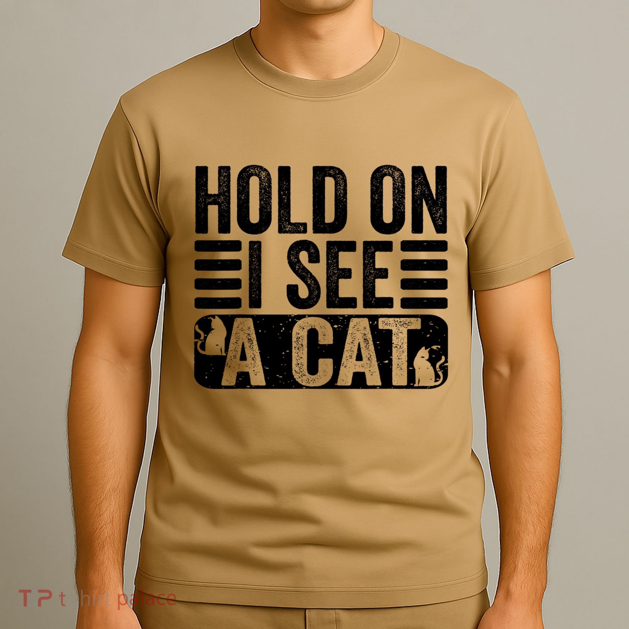 Hold On I See A Cat Funny Cat Lovers Sarcastic Saying T-Shirt