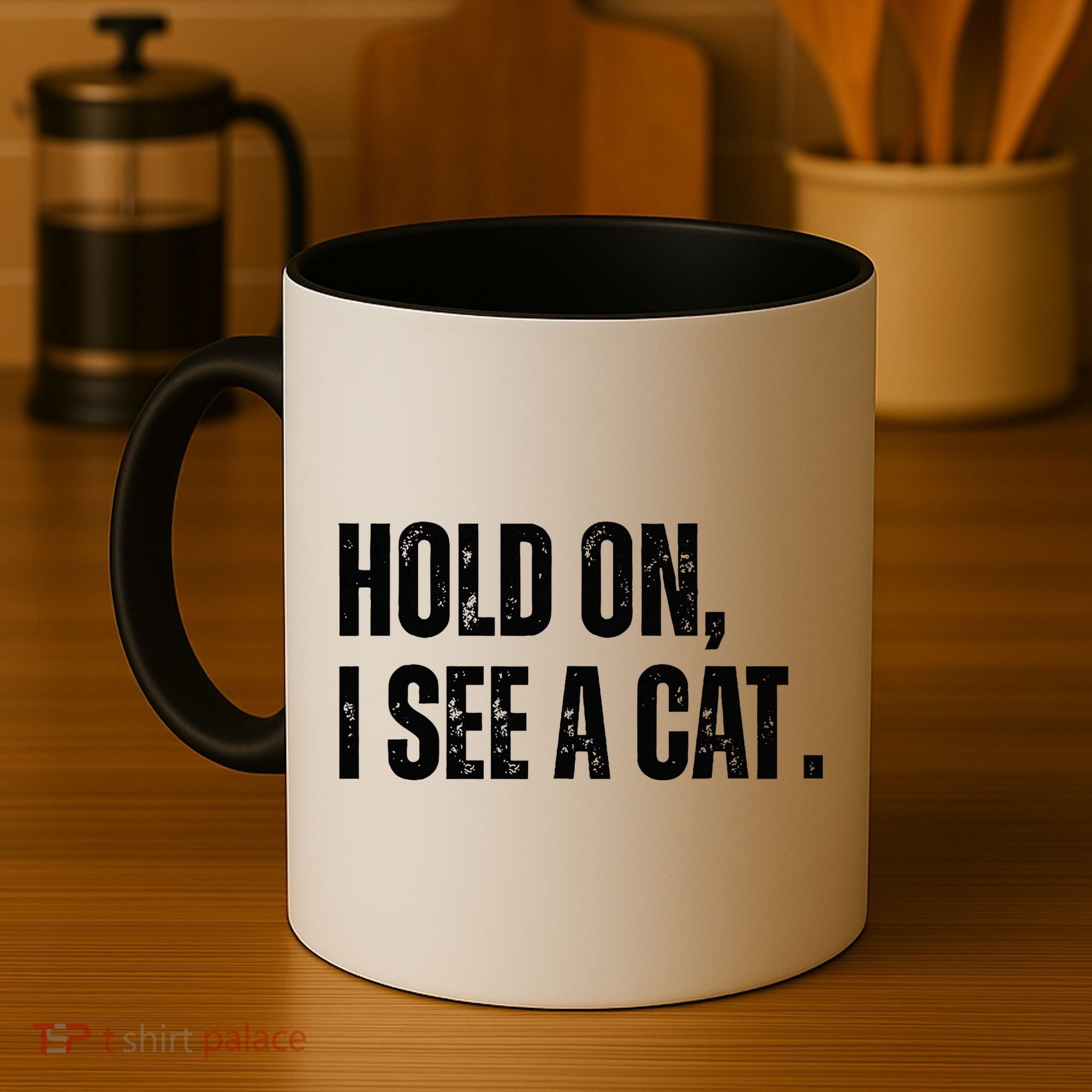 Hold On I See A Cat Lover Pet Parent Humor Coffee Mug