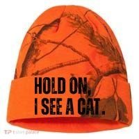 Hold On I See A Cat Lover Pet Parent Humor Kati Licensed 12" Camo Cuffed Beanie thumb 0