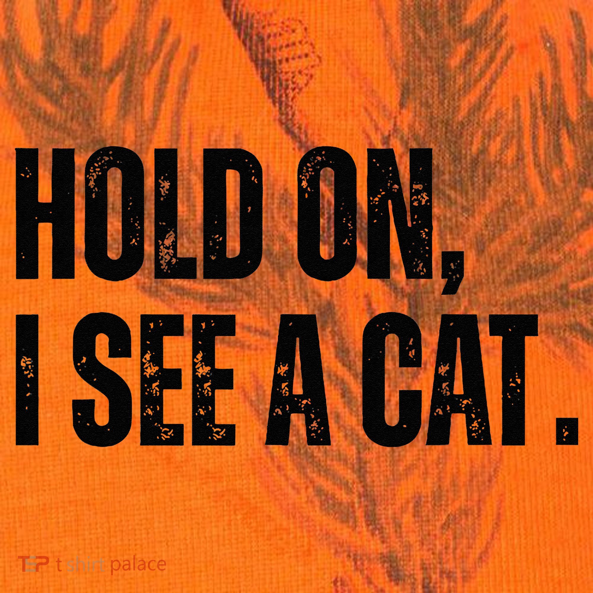 Hold On I See A Cat Lover Pet Parent Humor Kati Licensed 12" Camo Cuffed Beanie