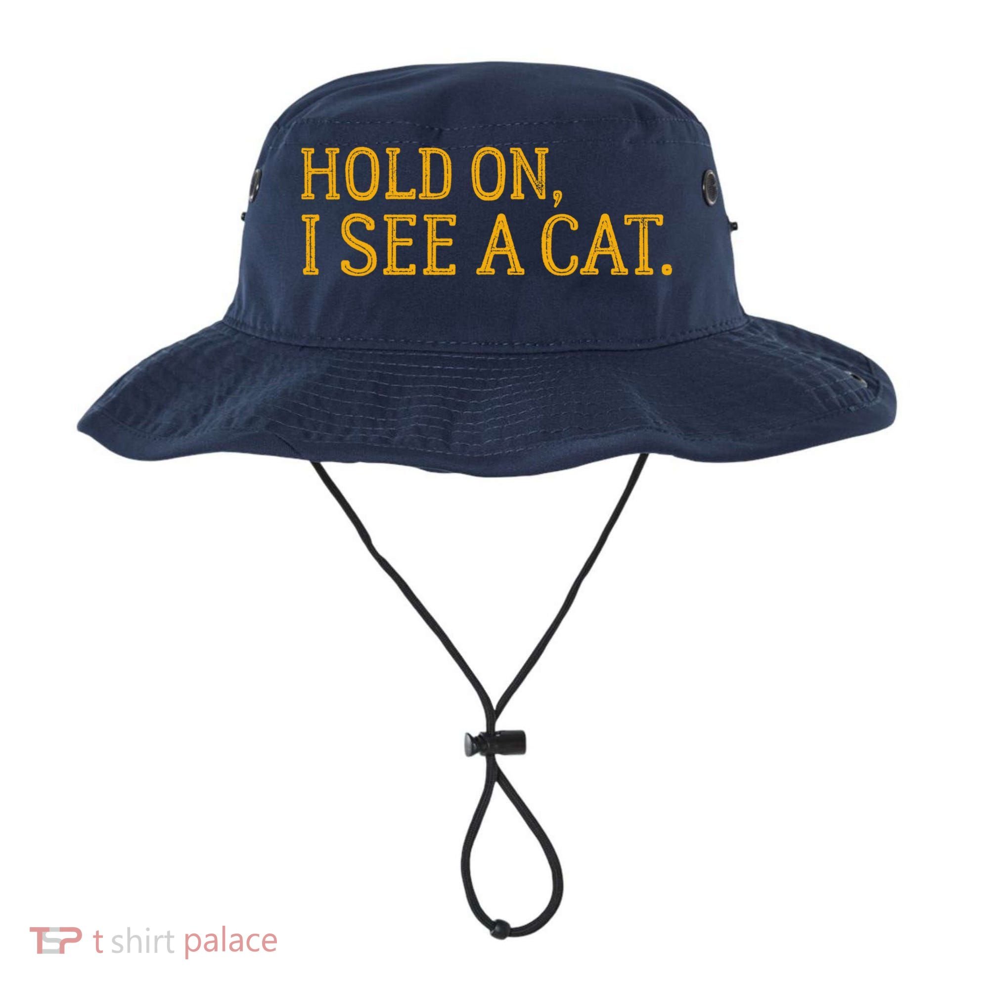 Hold On I See A Cat, Funny Cat Lovers Sarcastic Sayings Bucket Hat