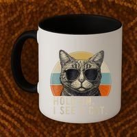 Hold On I See A Cat Funny Cat Shirts For Women , Cat Dad Coffee Mug thumb 2