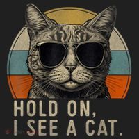 Hold On I See A Cat Funny Cat Shirts For Women , Cat Dad Tumbler thumb 3
