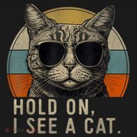 Hold On I See A Cat Funny Cat Shirts For Women , Cat Dad Women's Tank Top thumb 5