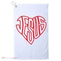 Heart Of Jesus Golf Towel thumb 0