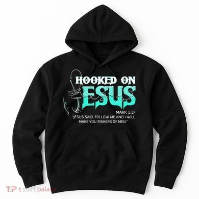 Hooked On Jesus Funny Fishing Hoodie