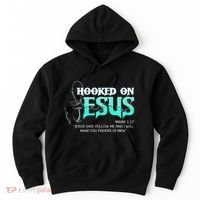 Hooked On Jesus Funny Fishing Hoodie thumb 0