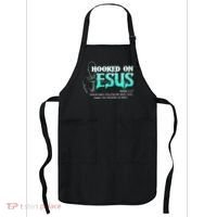 Hooked On Jesus Funny Fishing Apron thumb 0