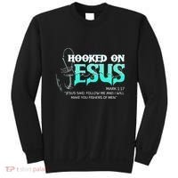 Hooked On Jesus Funny Fishing Sweatshirt thumb 0