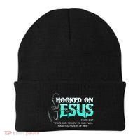 Hooked On Jesus Funny Fishing Beanie thumb 0