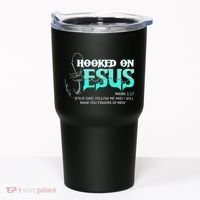 Hooked On Jesus Funny Fishing Tumbler thumb 0