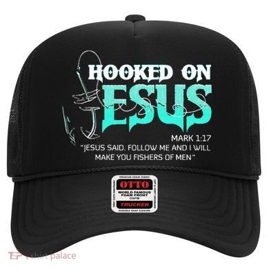 Hooked On Jesus Funny Fishing Hat